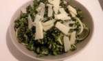 Pesto de Brócoli y espinacas con fideos de calabacín