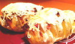 Patatas Hasselback con queso y bacon al horno 