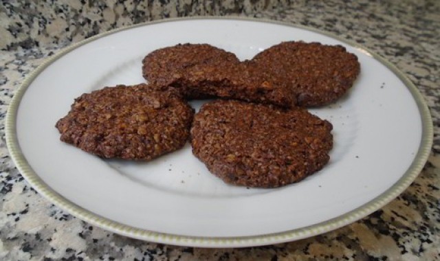 Galletas de avena, cacao y pistachos
