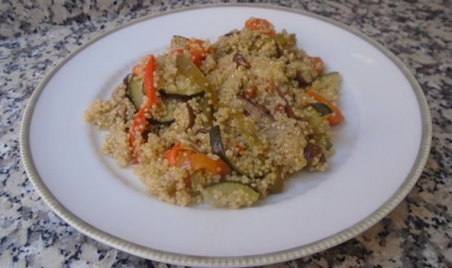 Quinoa con verduras asadas
