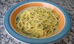 Espaguettis al pesto