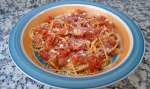 Espaguettis a la amatriciana o spaghetti all'Amatriciana