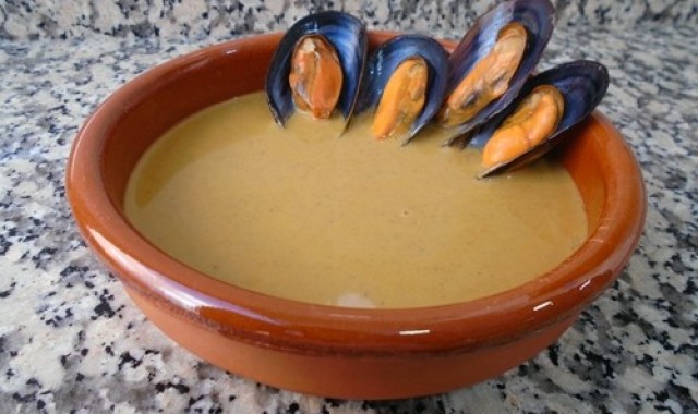 Crema de mejillones
