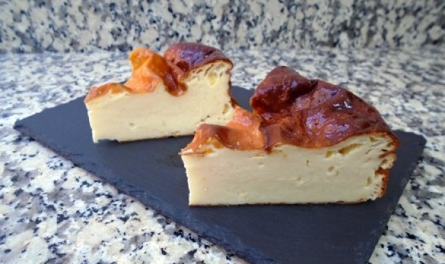 Tarta de queso fresco batido