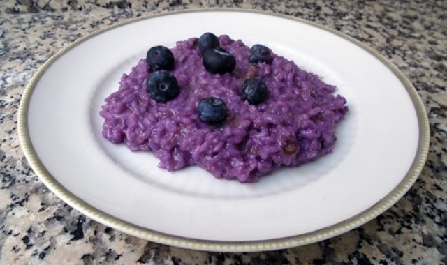 Risotto de arándanos